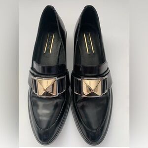 Rachel Zoe Black Patent Leather Slip-On Loafers Shoes Size 6